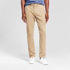 Open Box - Goodfellow & Co Men's Mid Rise Slim Leg Slim Strai Sculptural Tan